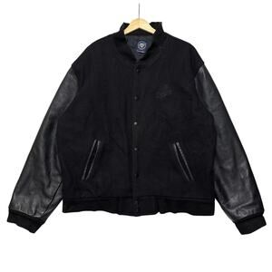 VTG 90s Dodgers Letterman Varsity Jacket Black XL